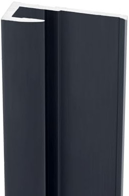 Schulte profilé de finition 210 cm anthracite, pour panneau mural de salle de bain DécoDesign, revêtement décoratif douche, recoupable adaptable à la hauteur du panneau