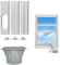 Kit de deslizamiento de ventana elástico,Kit de Sello de Ventana Universal para Aire Acondicionado Portátil,Manguera de escape con acoplador,Kit de ventilación de CA ajustable para ventanas correderas