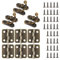 DHWEKU 9 Pcs Set Verrou Vintage et Charnières Bronze,Fermoirs à Coffre+Charnieres Vintage Loquet Serrure à Crochet Décoratifs avec Vis pour Placard Armoire Meuble Boite de Bijoux