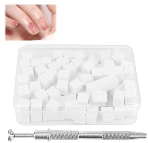 100Pcs Nail Sponges Set Soft Ombre Nail Art Sponges with Grabber Pen Nail Art Tools Create a Variety of Gradient Nail Art Patterns for Nail Art Primer Family Party Birthday Nail Salon
