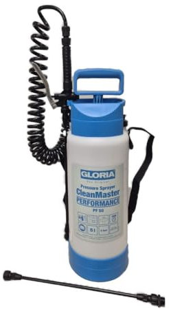 GLORIA Clean Master PF50 Drucksprühgerät - FKM für ÖL Säure - Sondermodell mit 4m Spiralschlauch