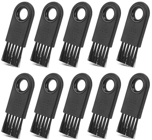 TIESOME 10 Stück Rasierer Reinigungspinsel, Rasierpinsel Elektrische Rasierer Pinsel Bart Bürste Reinigungsbürsten Bürste Reinigung zur Reinigung des Bartes bei elektrischen Scherköpfen(schwarz)