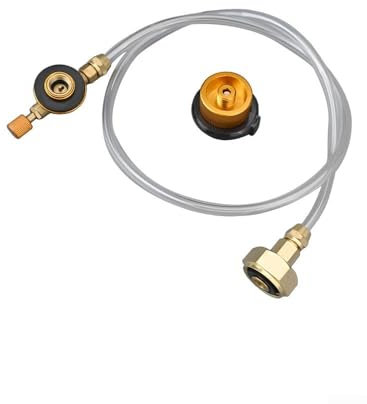 Besttoolifes Camping Stove Gas Bottle Adapter,Propane Refill Adapter,Camping Grill Accessories Effortless Refilling Of Flat Gas Cylinders