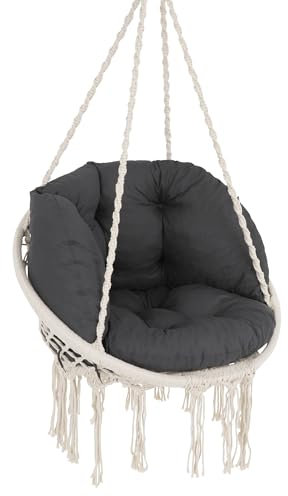 PATIO Hängesessel Kissen 2tlg. Auflage für Hängeschaukel Hängestuhl mit Schnüren gesteppt Inndoor & Outdoor