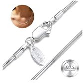 LOLIAS Silberkette Damen 925 Ohne Anhänger 925 Schlangen Halsketten 1,5MM Lange Kette Silber 925 Choker Kette for Damen Herren Glitzernde Schmuck Geschenke 50CM