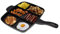 Reelva Non Stick Multi Section Divided Frying Cooked Breakfast Pan All in One Pan, Perfect for Big Meals and Fry Ups! 5 in 1 Non Stick 30 x 38 cm
