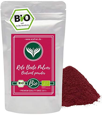 Azafran BIO Rote Beete (Bete) Pulver, getrocknet gemahlen, zum Kochen und Färben 250g