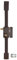 THIRARD - Serrure en Applique Beluga à Tirage pour Porte d'Entrée - Droite - 3 Points - Transit2 Ø23 mm - Axe 45 mm - Marron - 4 Clés - Mécanisme Sécurisé - Installation Facile