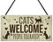 RED OCEAN Novelty Cat Signs For Home Funny Cat House Sign Gate Door Plaque Pet Animal Lover Gifts