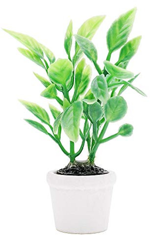 Odoria Casa de muñecas escala 1/12, plantas de jardín en miniatura, accesorios para casa de muñecas