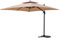 QUICK STAR Ampelschirm Premium Mallorca 3x3m Sand UV 50 Terrassenschirm Sonnenschirm