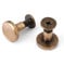 20pcs Leather Craft Rivets, Flat Head Copper Brass Screws Nuts Nails Rivets Leather Cap Accessory for DIY Belt Strap Purse Wallet Handbag Decoration(8mm)