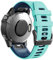 ANBEST Armbänder Kompatibel mit Garmin Fenix 7S/6S Pro/Fenix 5S Armband, Schnellverschluss Silikon 20mm Ersatzarmband für Fenix 5S Plus/D2 Delta S(Minze/Blau)