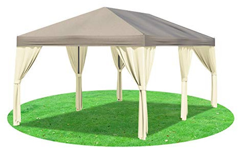 Stabilezelte Pavillon 3x6 Meter Sahara 400g/m² Premium PVC BRAUN