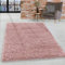 HomebyHome Shaggy Teppich Läufer Flur 100 x 200 cm - Shaggy Teppich Hochflor Rosa Extra Weich und Flauschig - Bettvorleger Teppiche für Schlafzimmer - Waschbarer Küchenläufer - Carpet, Halı, Kilim