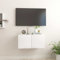Susany TV Board Hängend, Hängeschrank, Hängeboard Wohnwand, TV Lowboard mit Fächer Spanplatte Hochglanz-Weiß 60x30x30 cm