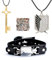 Zaky Lot de 23 colliers et bracelets autocollants avec pendentif clé d'Eren - Attaque des Titans - Pour homme et femme