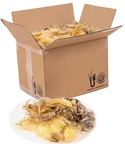 Schafwolle Öko-Dünger Flocken, Gartendünger für alle Pflanzen, 100% natur, unverpresste Nährstoff-Düngung für Gemüse, Blumen, Baum- und Strauchdünger (4 kg, Natur (ungeschnitten))