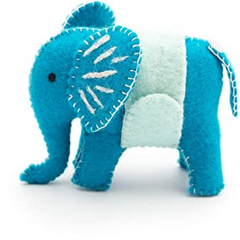 GLACIART ONE Nadelkissen Elefant | Große Größe mit Hülle für Bastelnähbedarf & Tasche für Scheren | Auch für Stecknadeln, Nähmaschinennadeln, Sicherheitsnadeln, T-Pins