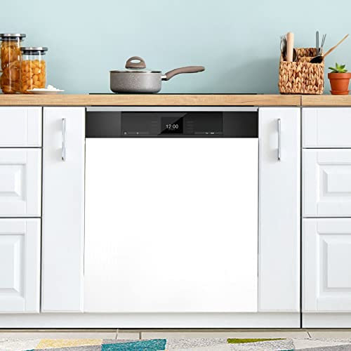 White Dishwasher Magnet Cover Refrigerator Panel Decal Deco for Cabinet Kitchen Laundry Room Gift 23 x 26