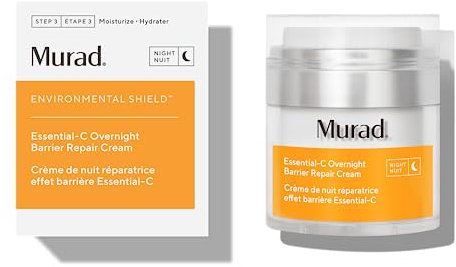 Murad Essential-C Overnight Barrier Repair Cream - Environmental Shield Vitamin C Moisturiser - Helps Neutralise Pollutants, Brighten and Smooth Skin, 50ml
