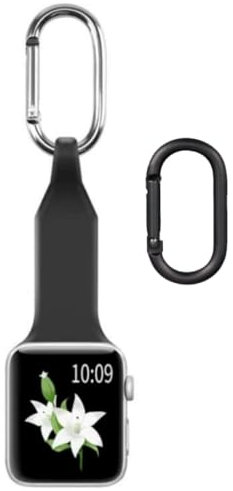 Bracelet de montre compatible avec Apple Watch - Porte-clés remplaçable - Collier avec pendentif - Fermoir à mousqueton - Chaîne de bras - Badge de ceinture - Adaptateur de bracelet pour montre