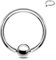 Pain-is-Art Klemmkugelring 0,8-1,6 mm aus 316L Chirurgenstahl - Piercing BCR - GRÖßENWAHL - Ball Closure Ring (Dicke: 1,6 mm | Innendurchmesser: 25 mm)