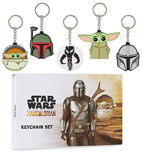 Disney Porte Clé Stitch Coffret Collection Lot Porte-Clés Accessoire Porte Clef Personnages Stitch Baby Yoda Mandalorian Porte Clef Original Idée Cadeau Officiel (Multicolore Baby Yoda)
