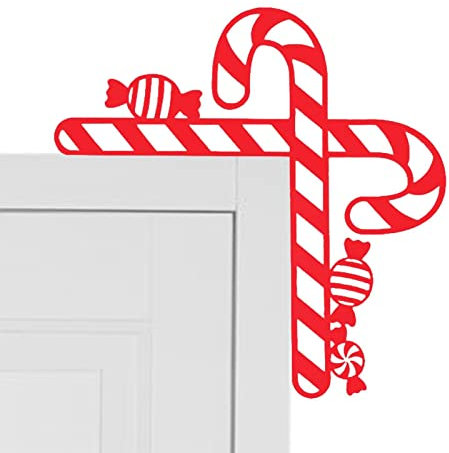 ereqeip marco puerta Navidad, decoración reno Papá Noel, escultura madera, marco Papá Noel, marco puerta reno Navidad, adorno marco madera, decoración