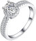Yowablo Gl鋘zender Zirkonring Frauen Modeschmuck Beliebte Accessoires Frauen Ringe Schnullerketten