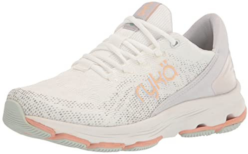 Ryka Damen Devotion X Walking Shoe Sneaker, Weiß glänzend, 38.5 EU Weit