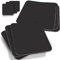 Funke & Brand Lot de 50 sous-verres à bière vierges carrés noirs 50 sous-verres noirs foncés et naturels DIY en carton taillé Coaster Dessous de verre décoratif Blanc