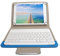 Bluetooth Tablet Keyboard Cover, 9.7‑10.1In Pu Leather Keyboard Protective Case, Ultra Light Slim Keyboard Cover for Android Tablet/Smartphone, for IOS Tablet/Smartphone (10 inch blue leather case +