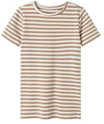 NAME IT Mädchen Nkfsuraja XSL Ss Top Noos, Mocha Meringue, 116
