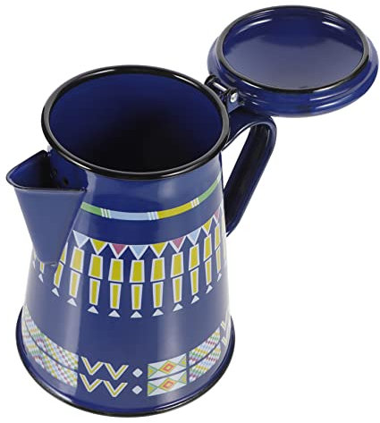 UPKOCH Jarra De Agua Caliente Hervidor De Agua Hervidor De Café Olla De Agua De La Vendimia Cafetera Caldera De Café De Esmalte Percolador Café Exprés Café Retro Antiguo Olla De Cerveza