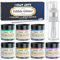 HOMY ARTY Edible Glitter Spray for Cakes - 7 Colours x 4g, Luster Dust Edible Glitter for Drinks, Cocktails, Vegan Drink Glitter, Edible Dusting Powder For Chocolate, Candy