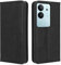 GOKEN Leder Folio Hülle für Vivo V29 5G, Lederhülle Brieftasche Mit Kartensteckplätzen, Premium Flip PU/TPU Handyhülle Schutzhülle Case Cover mit Ständer Funktion (Schwarz)