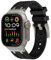WINGLE AP Cinturino di lusso per Apple Watch Ultra 2 Band Ultra 49 mm 46 mm 45 mm 44 mm 42 mm uomo donna serie 10 9 8 7 SE 6 5 4, adattatore sportivo in gomma siliconica metallo iWatch 3 2 1, nero