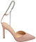 Malu Shoes Decollete' Donna Gioiello Elegante in Tessuto Oro Rosa con Strass Tacco a Spillo 12cm Cinturino Gioiello Effetto Nudo (36 EU)