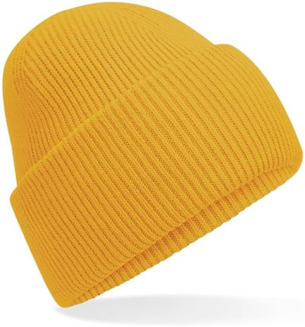 Hatstar Warme Damen Beanie Mütze | Herren Wintermütze | Strickmütze | Für Damen und Herren (Ocker Gelb)