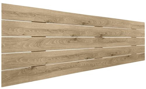 DHOME Tête de Lit en Bois Recyclé MDF Style Palette Horizontale Lit en Palettes Ferrures incluses (160cm, Bois Cambrien)