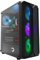 GAMEPOWER Aura Gaming Midi Tower PC Gehäuse ATX, Gaming Case mit gehärtetem Glas, PC Hülle mit 4X 120mm Lüfter (ohne RGB), ARGB-LED-Streifen, Mesh Design, Schwarz