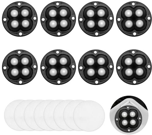 Ruedas Para Muebles 8 Piezas, 360° Ruedas Giratorias, Pequeñas Autoadhesivas, Ruedas Con 4 Bolas, Para Muebles Pequeños, Cubos De Basura, Cajas De Almacenamiento