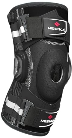 NEENCA Professional Knee Brace for Knee Pain, Hinged Knee Support with Patented X-Strap Fixing System, Medical for Pain Relief, Arthritis, Meniscus Tear, ACL, PCL, MCL, Runner, Sport -FSA/HSA Eligible
