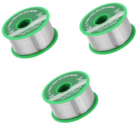3 Stücke Lötzinn 0.8mm, Lötzinn Bleifrei mit Kolophonium kern, Lötzinn mit Flussmittel 20g, Solder Wire, Lötdraht für die Reparatur und den Heimwerker von Elektronischen Elektrischen Lötkomponenten