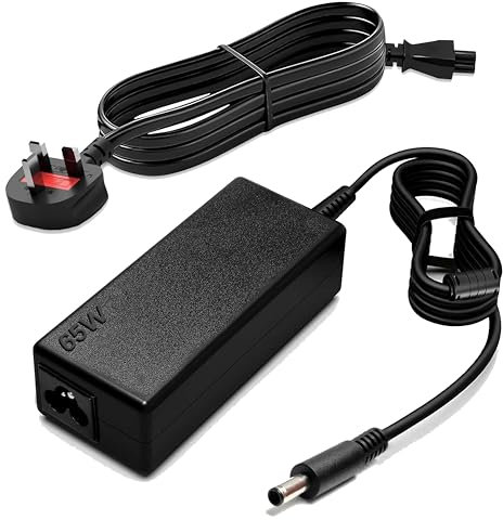 FusionTG 65W 90W Dell Laptop Charger Compatible with all Dell XPS - Reliable Power Adapter for High-Performance Charging for Dell Laptops - Safe and Efficient 4.5mm (65 Watt)