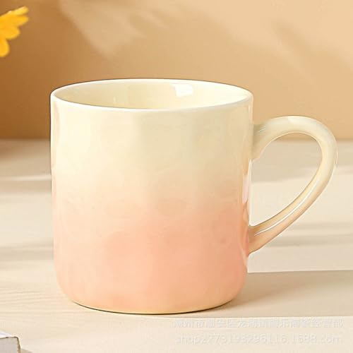 Shyneer Funny Coffee Mugs Gifts for Women,Large Glossy Ceramic Coffee Mug, Pink Tea Cup for Office and Home, Suitable for Dishwasher and Microwave, 1 Pack (Large, Gradient Pink)