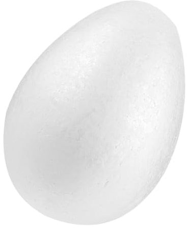 TOPBATHY Uova decorative di Pasqua schiuma a forma di uova bianche falso solido Mangiatore di uova fai da te Decorare uova finte uova di schiuma uova finte artificiali bianca