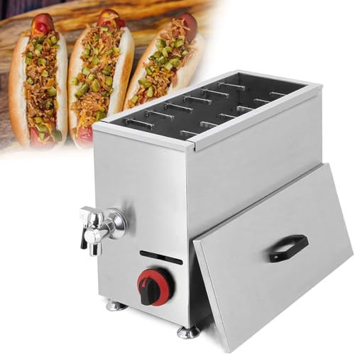GESAIDES Corn Dog Fryer, Commercial Deep Fryer for Corn Dogs, 12 Hooks, 21 L Large Capacity, for Kitchen Restaurant Snack Bar Canteen Home