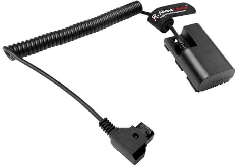 Alvin’s Cables D-tap to LP-E6P Dummy Battery Power Coiled Cable for Canon EOS R5 Mark ll/ R5/ R6 Mark ll/ R6/ R7/ R Camera